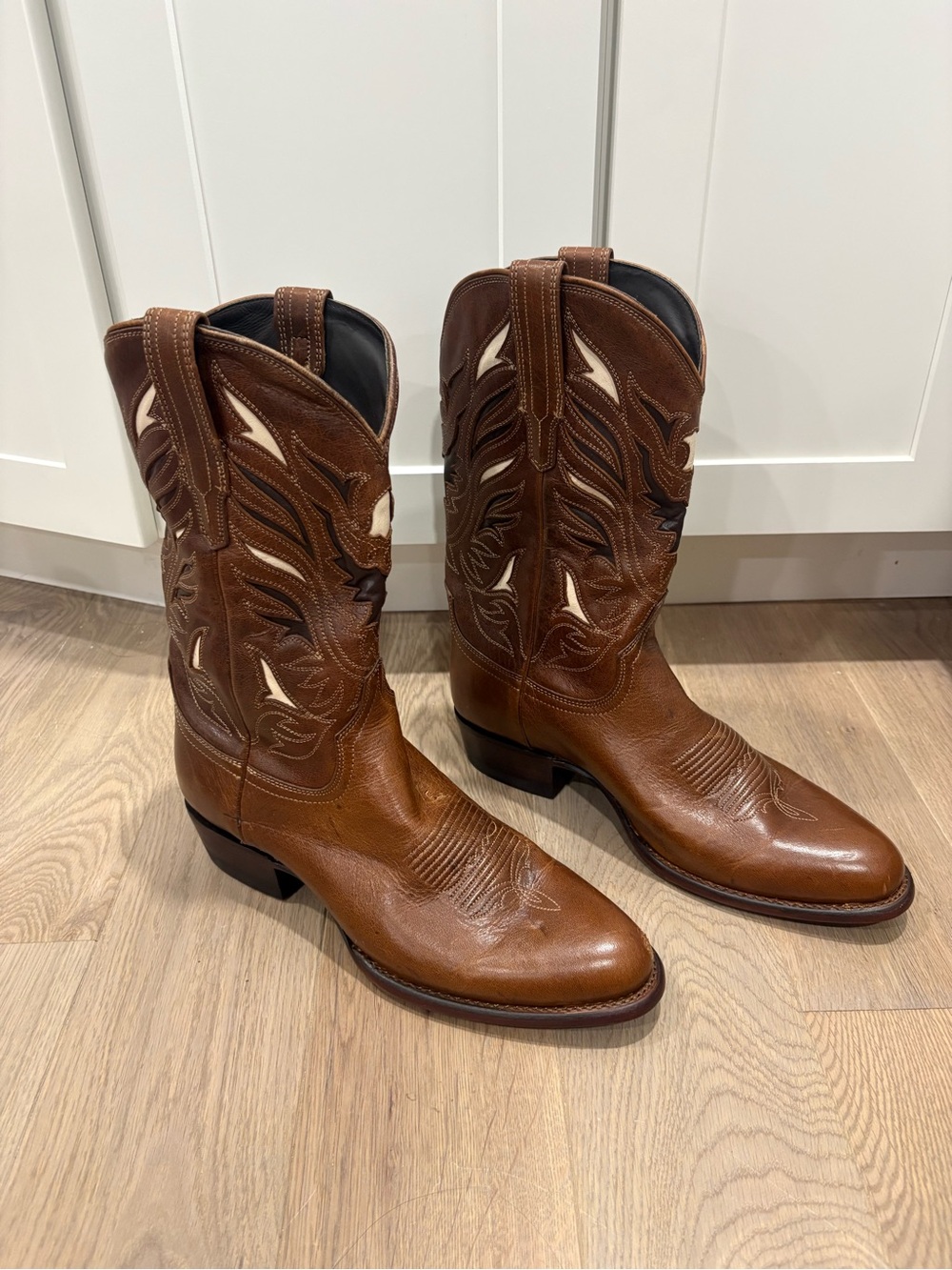 Tecovas Cartwright Eagle Roasted Chestnut Western Cowboy Boots Brown US 10 D